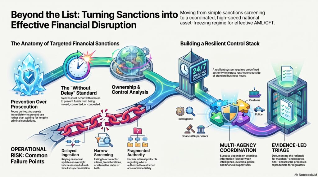 
From Sanctions Lists to Asset Freezes